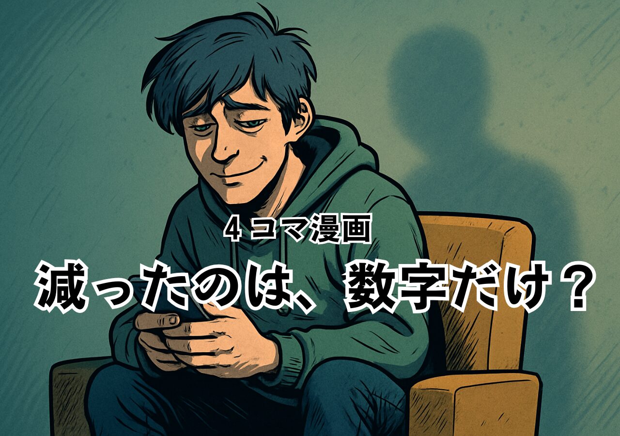 減ったのは、数字だけ？【４コマ漫画】