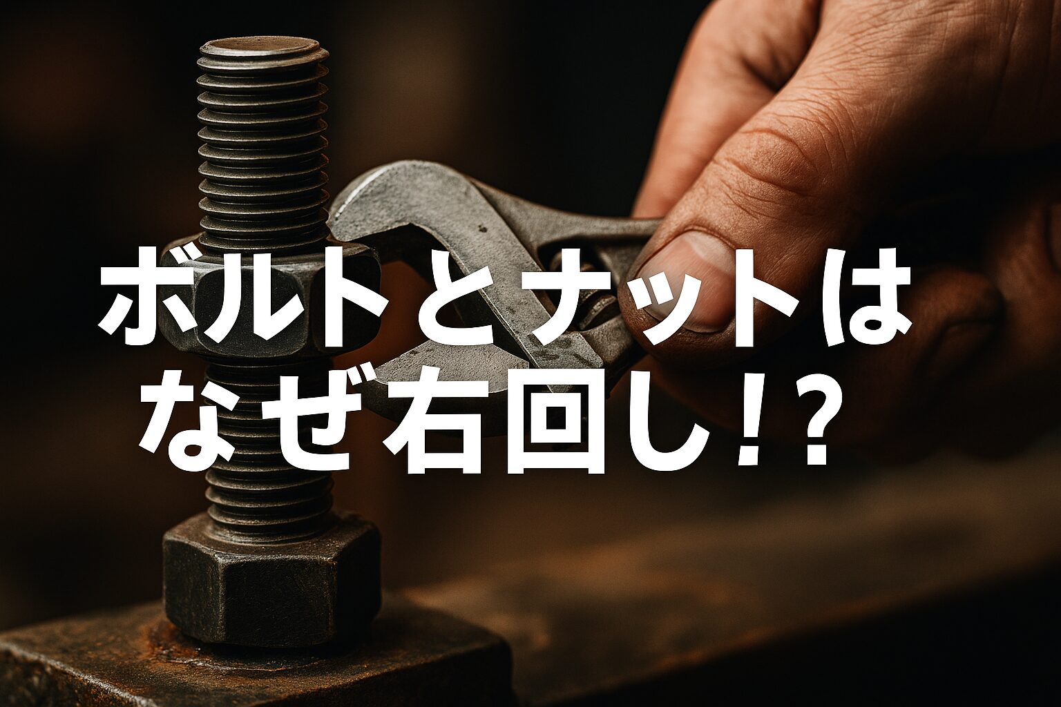 【なぜ右回し？】ボルトとナットに隠された“人類のクセ”