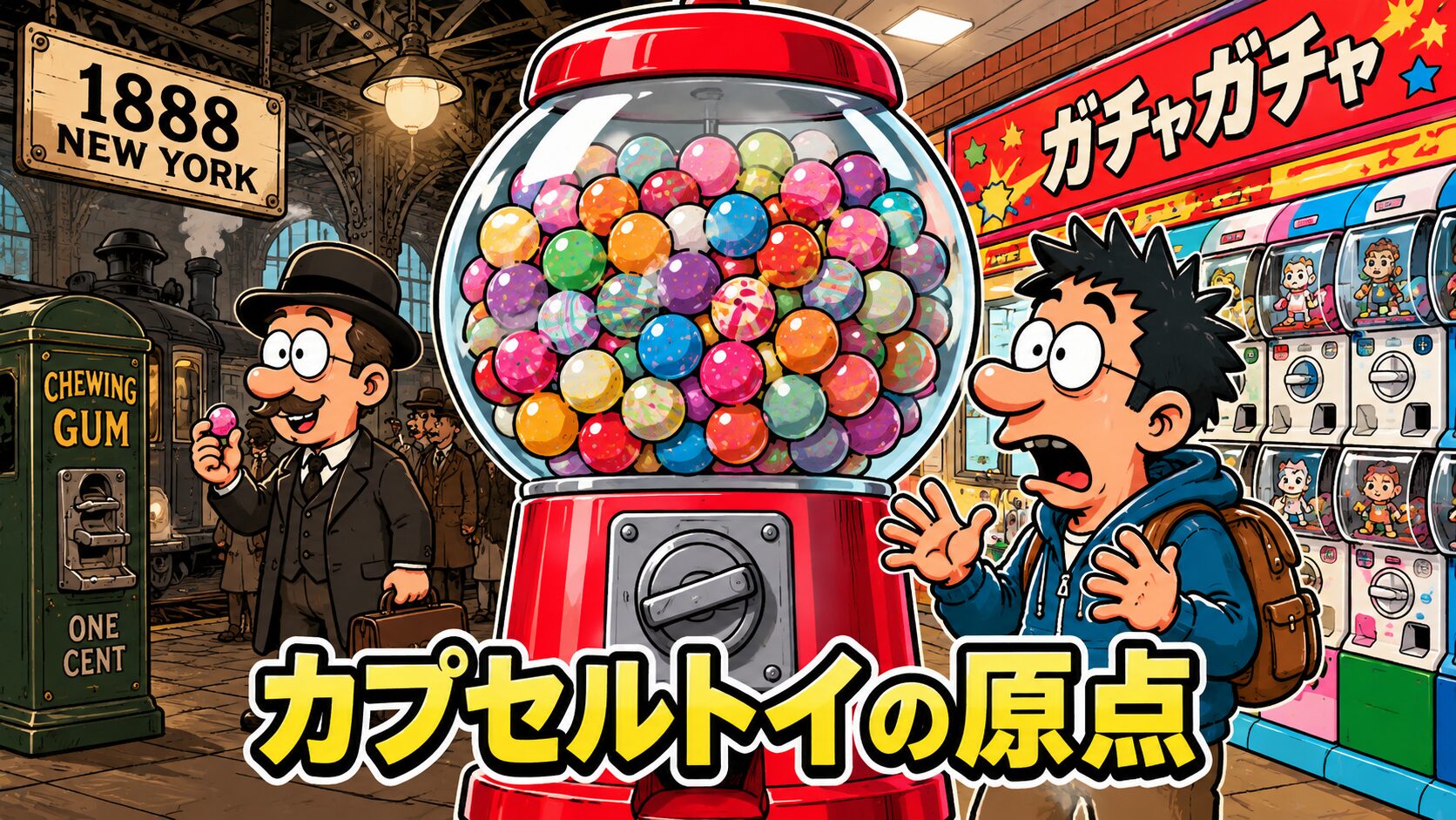 ガチャガチャの原点は“おもちゃ”じゃなかった！？実はガムから始まった、カプセルトイの知られざる世界史