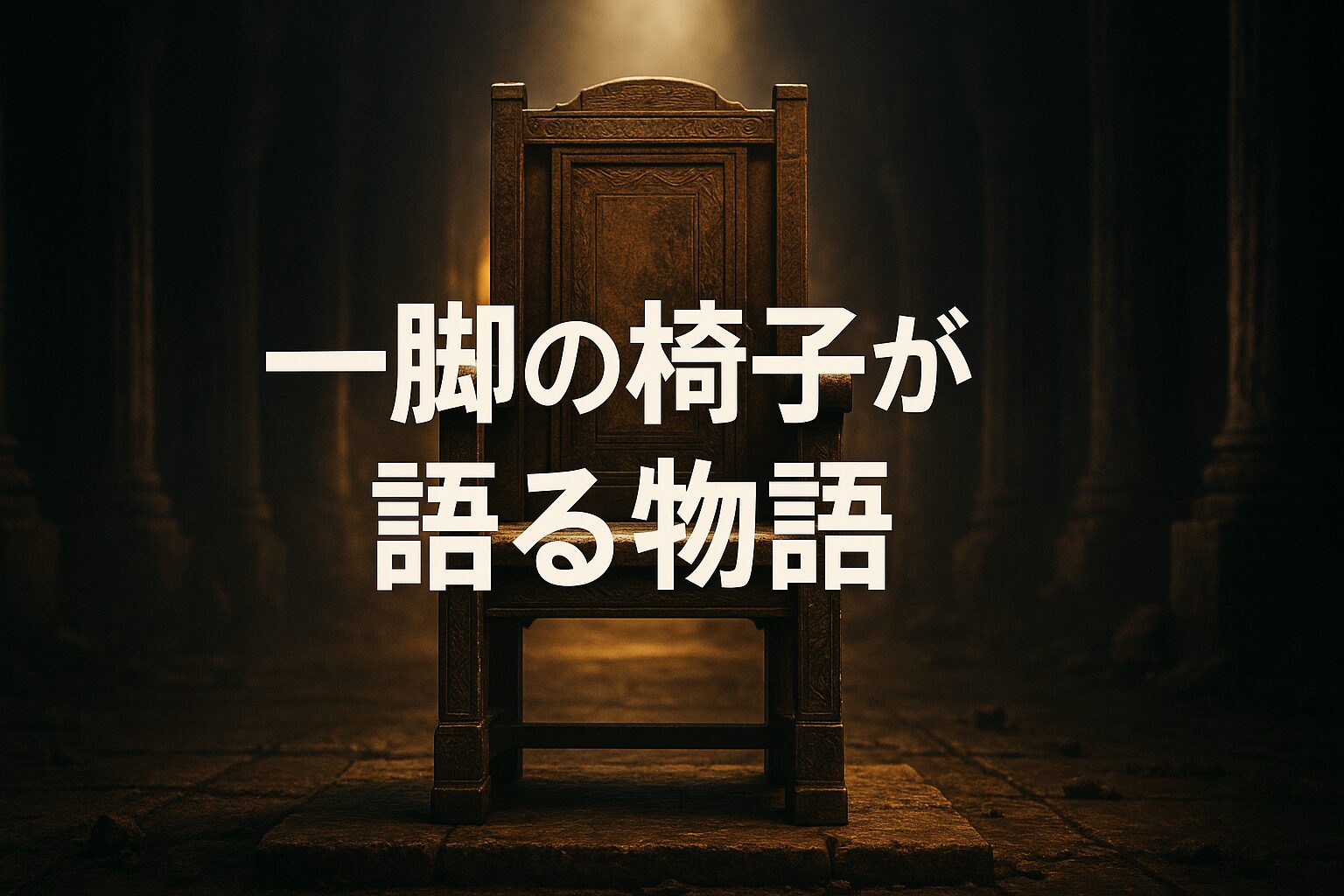 🪑 【一脚の椅子が語る】知られざる“王の象徴”の物語