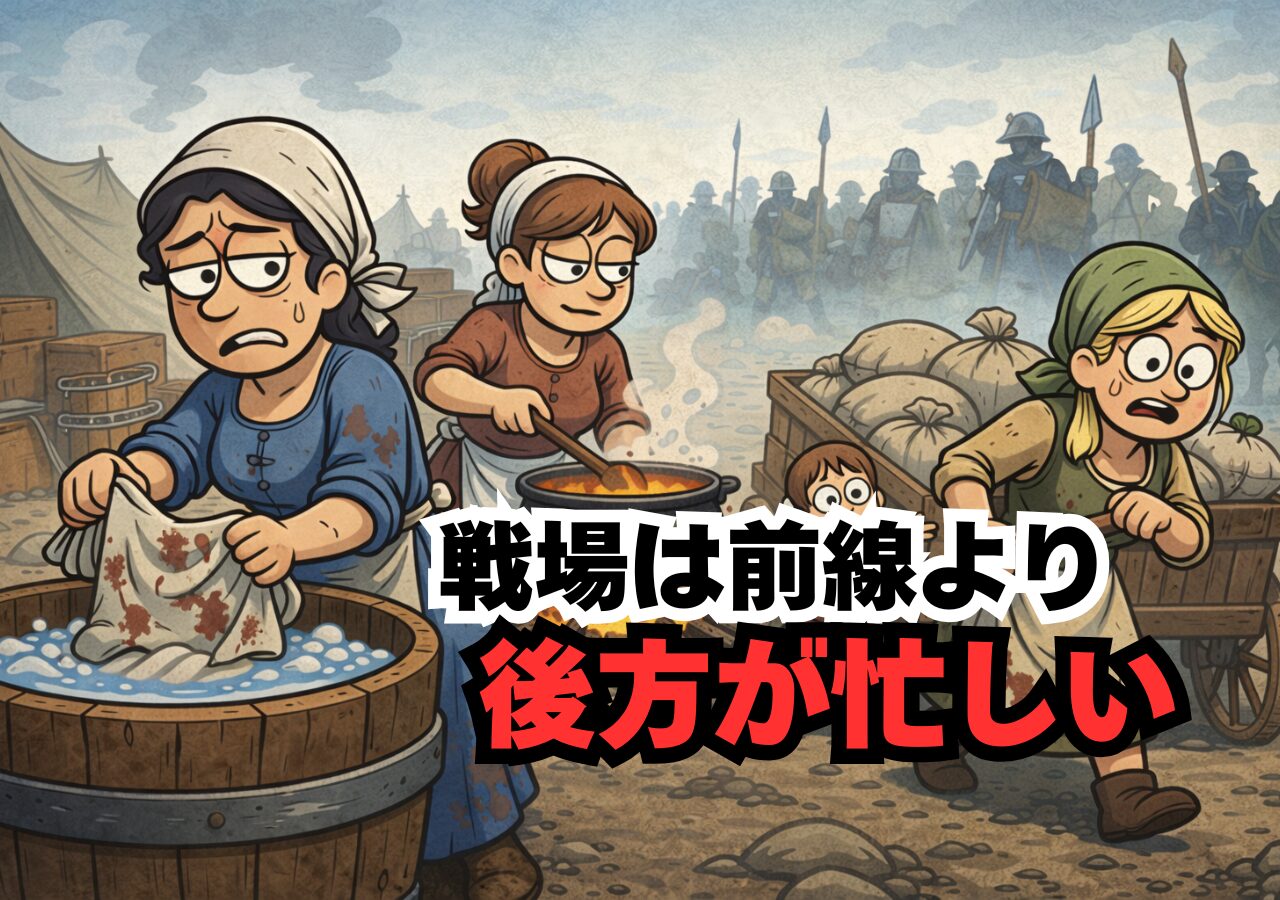 騎士が剣を振るう前に、誰が戦争を回していたのか？——中世ヨーロッパ『戦場の後方女性たち』
