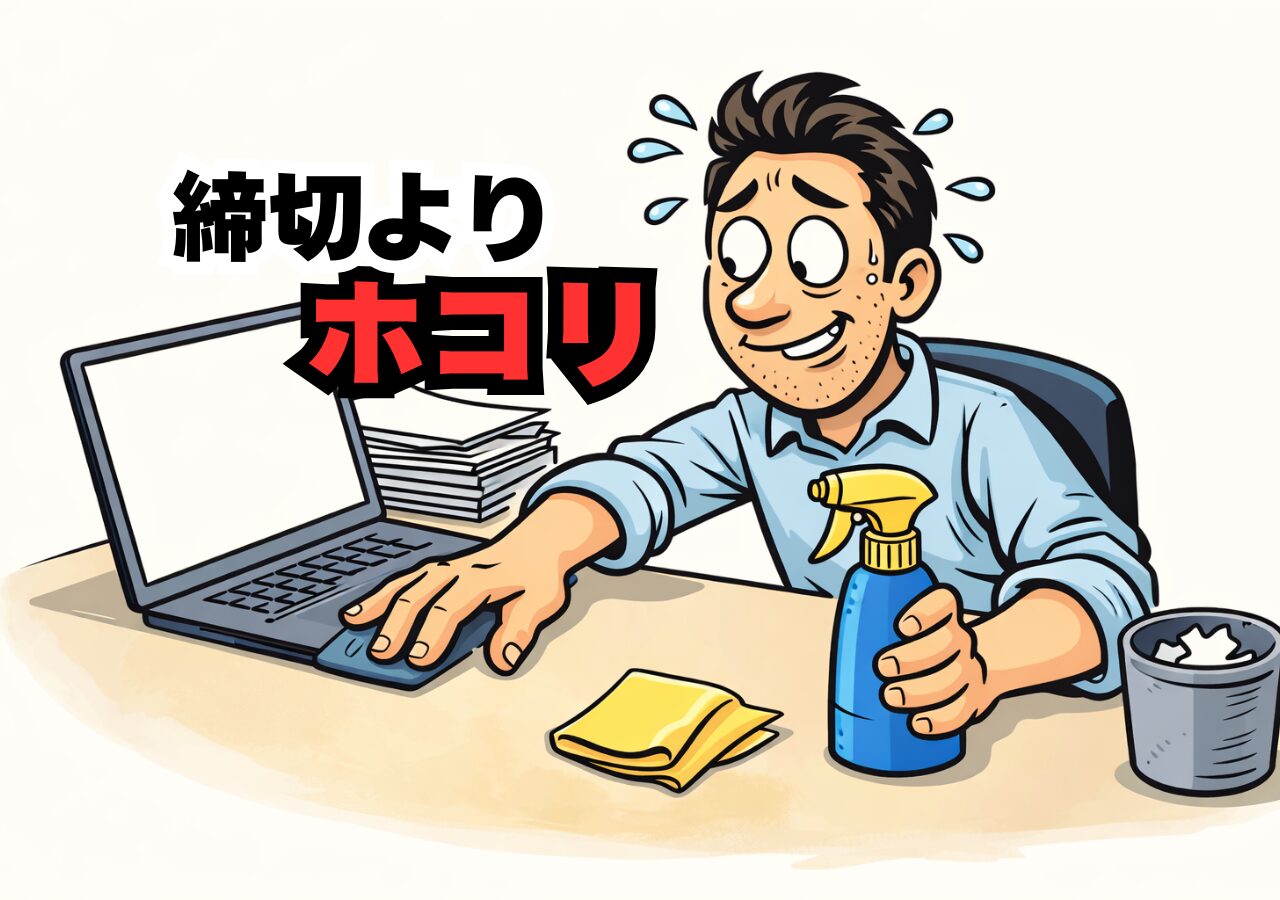 なぜ締切前だけ部屋が急に気になり出すのか──掃除に逃げる脳の言い訳