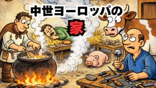 煙と牛とワンルーム。これが中世の家です