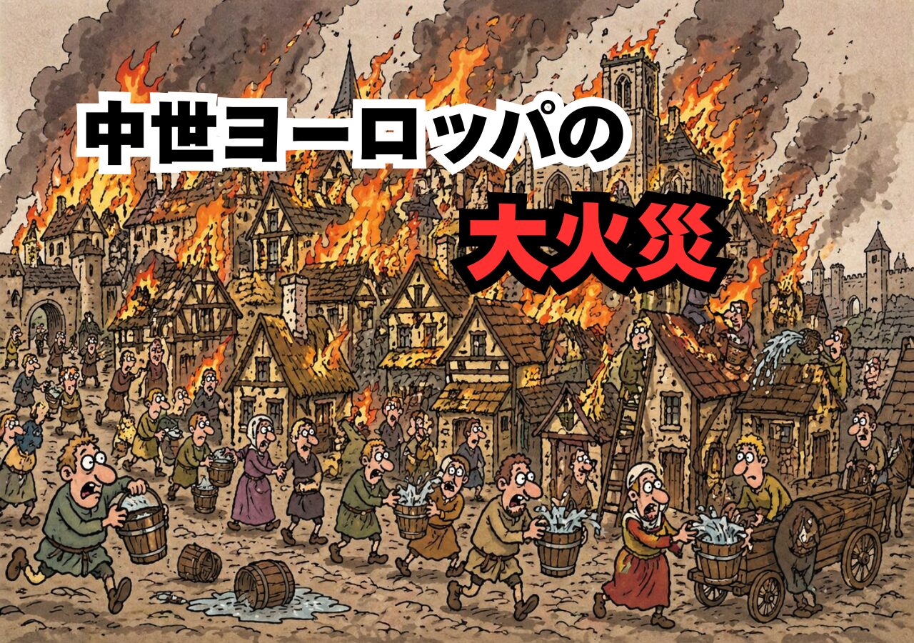 中世ヨーロッパの火事はなぜここまで危険だったのか？都市ごと燃えた大火災の実態