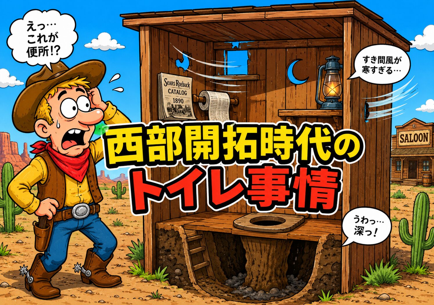 【西部開拓時代のトイレ事情】カウボーイは本当に“あの小屋”で用を足していたのか？