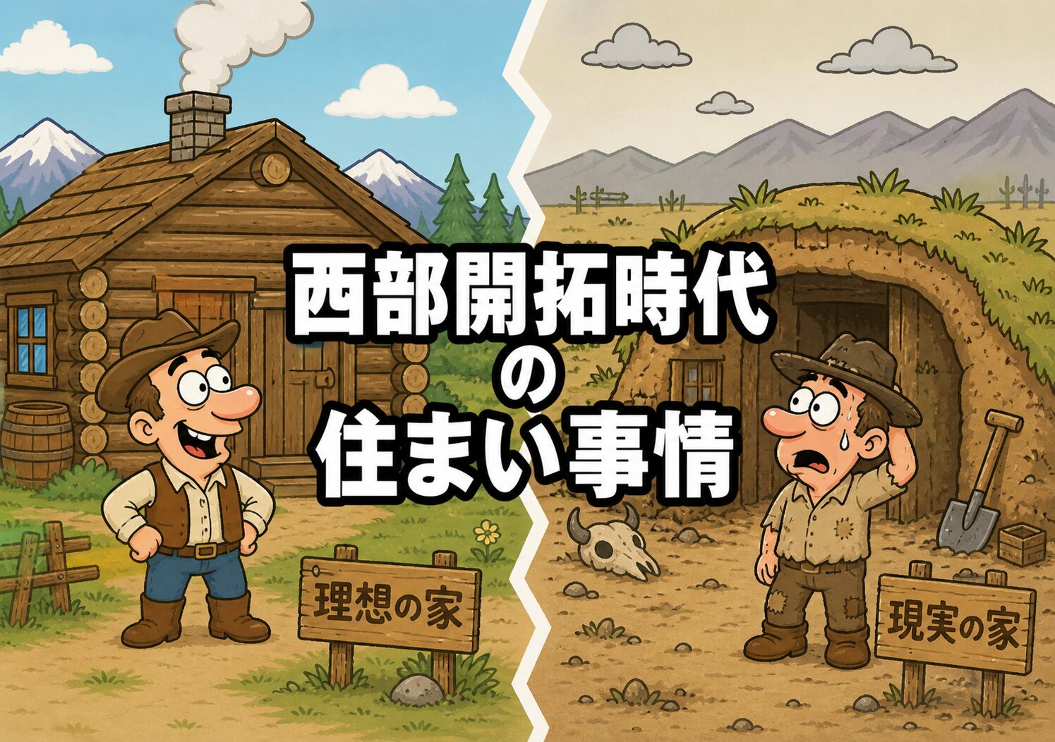 西部開拓時代の家は丸太小屋じゃなかった？土と穴で暮らしたリアルな住まい事情