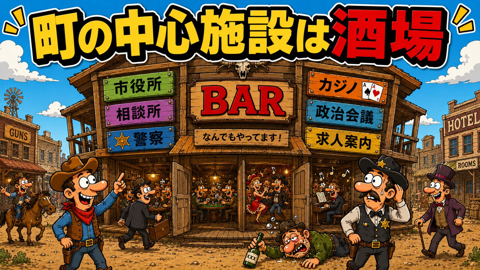 なぜ西部劇には必ず酒場が出てくるのか？実在した『町の中心施設』の正体