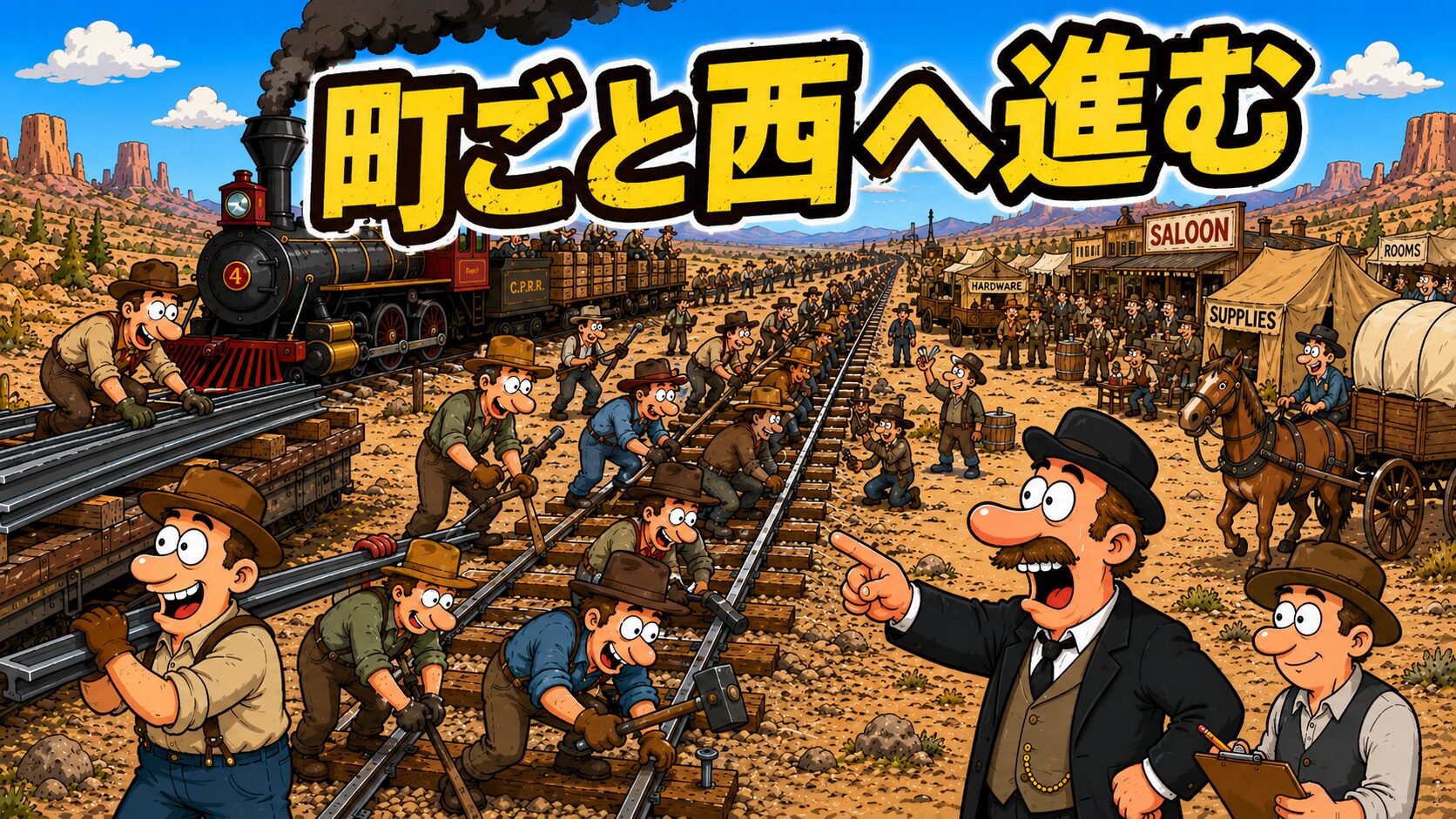 西部開拓時代の鉄道労働者の仕事とは？大陸横断鉄道を支えた過酷すぎる現場