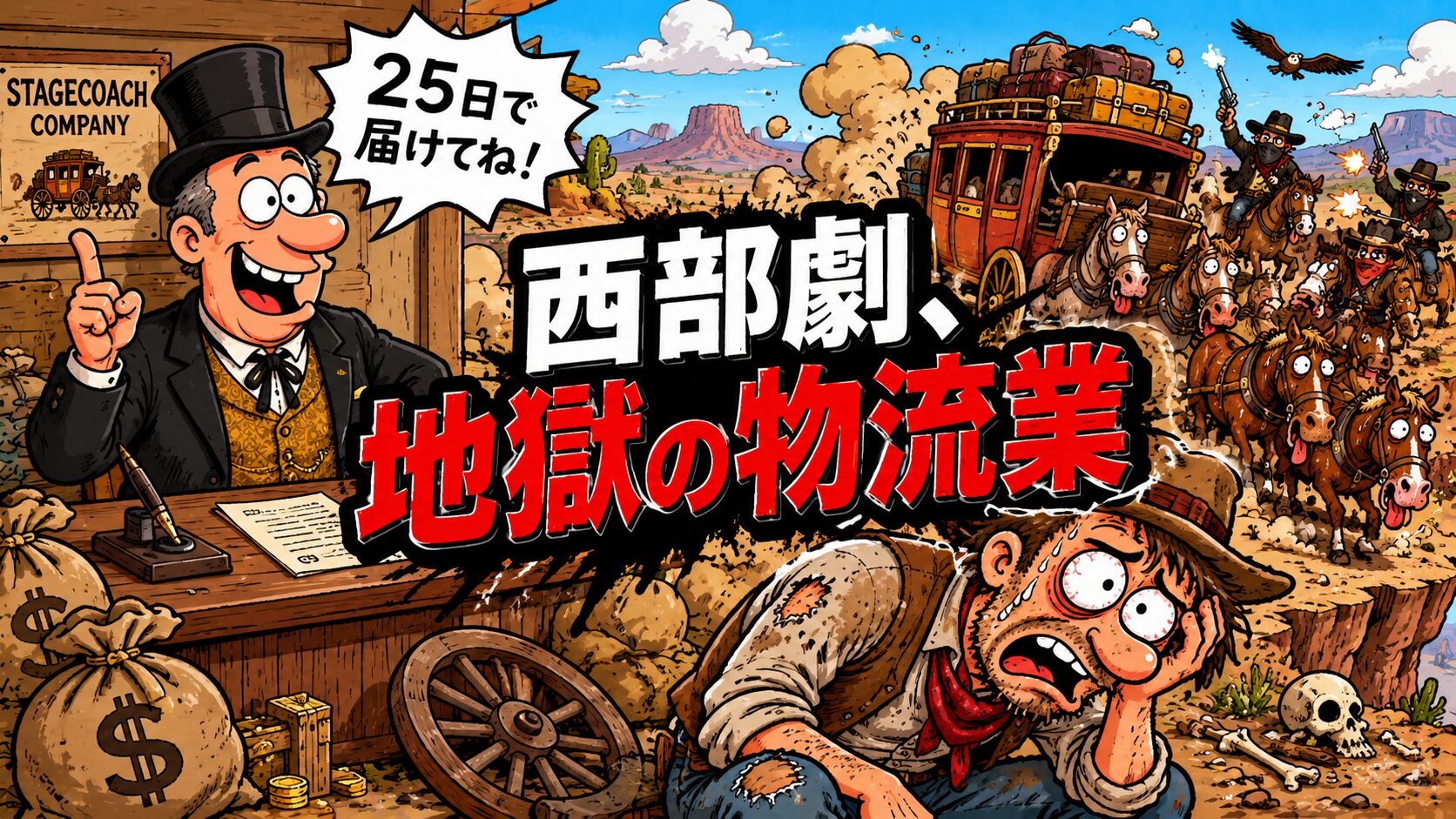 西部開拓時代の駅馬車運転手とは？ 荒野を走った“命がけの物流マン”の実態